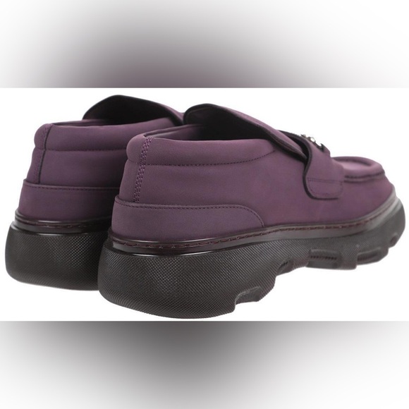 Burberry Unisex Plum Nubuck Creeper Clamp Leather Loaders | NEW/NIB!! - Picture 14 of 16